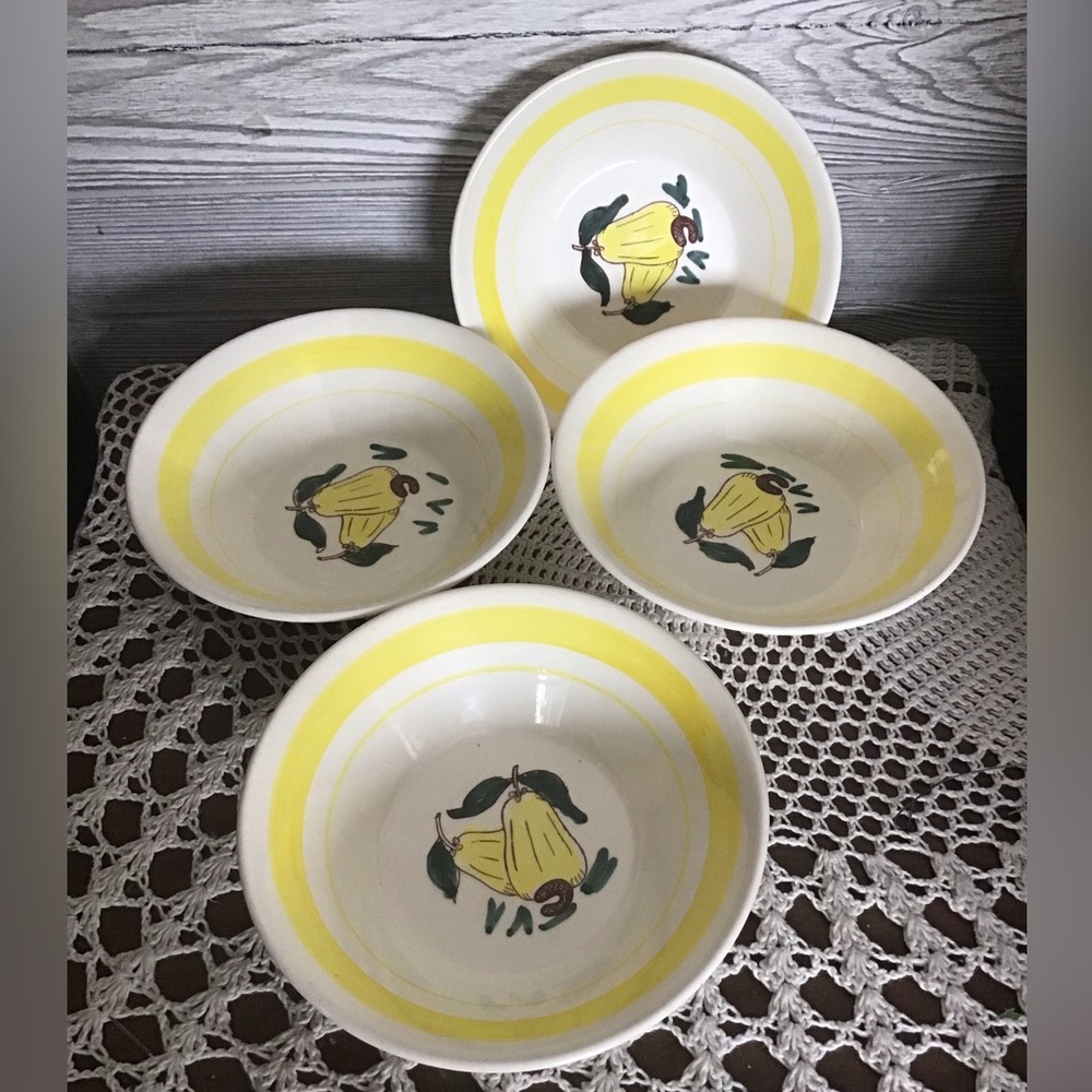 Oxford Lemon Pattern soup bowls. Made in Brazil